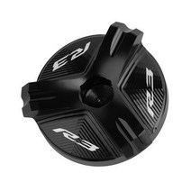 바이크 오토바이 CNC 엔진 오일 필러 캡 플매트 카펫 러그 커버 야마하 YZF R1 R3 R6 1998-2020 -2021 200, 04 R3 Black