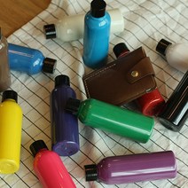[공방공구] 가죽공예 엣지코트 엣지페인트 기리메 약물 단면마감제 50ml 100ml, 브라운