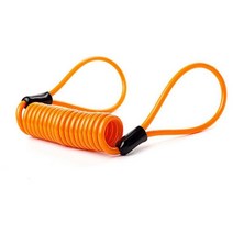 120cm 녹색 보안 도둑 오토바이 휠 디스크 브레이크 알람 잠금 및 가방 스프링 케이블, 05 Orange