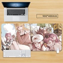 마우스 장패드 롤 리그 오브 레전드 KDA아리 큐티 캐릭터 게임 대형 마우스패드 게이밍 패드 피시 게임 굿즈, 90*40cm, 색상-09