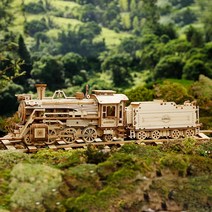 [로보타임] DIY 3D 퍼즐 증기기관차 Prime Steam Express/레이저커팅 우드조립, 우드(wood)