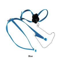 애완 동물 하네스 파충류 목줄 거북이 도마뱀 조절 가능한 야외 훈련 소프트 스트랩, 02 Blue, 02 Blue