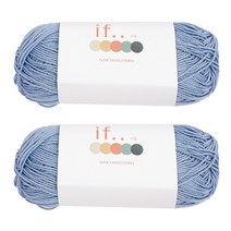 청송뜨개실 이프실(2볼) 뜨개실 if실 코튼실 코마코튼 면실 코바늘 가방 털실, 287.연데님, 2개