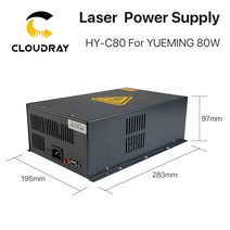 레이저 커팅기 라벨 프린터 조각기Cloudray HY-C80 CO2 레이저 전원 공급 장치 80W YUEMING 조각/절단기, 01 110V