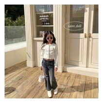 부츠컷데님팬츠 데일리 나들이 등원 나팔청바지 자매커플템 핏이예쁜바지 신축성좋은 겨울코디템