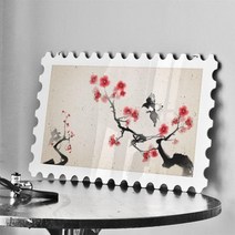 기타 바보사랑[꾸밈]행잉액자_사군자(우표가로대형), 타입3.국화