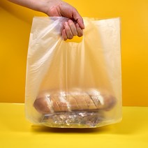 [대한잡화점]배달 포장용기 배달봉투 링봉투(반투명) 100장 미니 소 중 대 5가지 사이즈