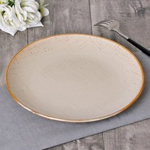 만도 빈티지 원형접시 24.5 한식 카레 돈까스 그릇 전통 샐러드 파스타 부침개 전 접시