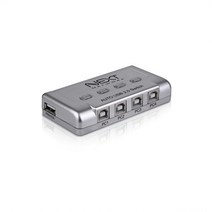 1:4 USB B타입 공유기 자동 선택기 4PC 1프린터 연결, NEXT-3504PST