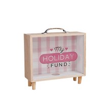 SJSHOP 돼지 저금통 돈 은행 개인화 된 저축 은행 장식 동전 은행 저축 냄비 빌 안전 상자 돈 상자 데스크탑 장식 인형, 핑크 격자