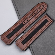 Hublot 위블로 시계 호환 25 x 17mm 가죽 스트랩 레더 워치 밴드 고급 시계줄 교체