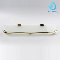 코코스 강화유리 일자선반, 09 화이트 + 골드