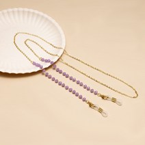 안경보관함 안경흘러내림방지 안경케이스 안경걸이 안경거치대 남녀공용 크리에이티브 크리스탈 비즈 안경 체인 미끄럼 방지 선글라스 끈 얼굴 마스크 홀더 코드 다채로운 쥬얼리, 15.색상 4