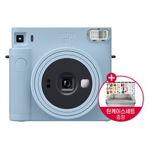 인스탁스 스퀘어SQ1 카메라/틴케이스+인꾸스티커/폴라로이드카메라, 글래셔블루