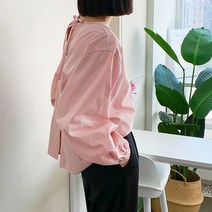그녀희제 레이디 뒷트임 리본 블라우스