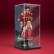 레고 마블 나노 건틀렛 76223 전용 아크릴 케이스 전시 보관함 장식장 진열장 박스, 블랙, 15x15x35cm(내부 사이즈)