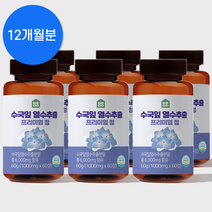 수국잎 열수추출 프리미엄 정 1000mg x 60정, 12개월분(60g*6개)