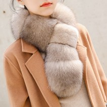리얼 여우털 머플러 폭스 밍크 퍼 여성 겨울 목도리