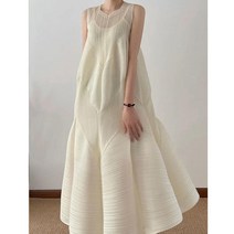 신길물 민소매 원피스 여 패션 나시 롱스커트
