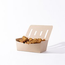 패키지리퍼블릭 크라프트 타공형 치킨박스 (대) 200개입, 200개