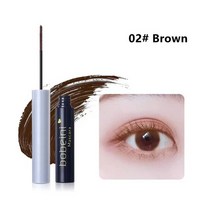 마스카라 블랙 마스카라 초극세 브러시 헤드 두꺼운 컬링 롱 마스카라 방수 천연 비 번짐 확장 속눈썹 화장품, 02 브라운