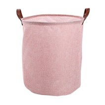접이식 빨래바구니 방수 세탁 바구니 패브릭 햄퍼 세탁물 빨래통, 1P, 핑크
