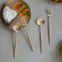 놋담 방짜유기 양식 디저트 커트러리 4P, 단품