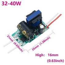 led 비 절연 드라이버 5w 40w 115ma 220ma 20 182v led 전원 공급 장치 ac175 265v led blub 램프에 대 한 led 조명 변압기, 32-40w 220-230ma