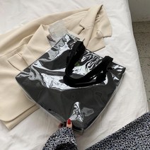 에코백 내부 캔버스 외부 PVC 소재 숄더백 대용량 토트백 에코백 PVC가방