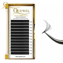 Quewel-쉬운 팬 볼륨 속눈썹 연장 블루밍 자체 제작 개화 빠른 두꺼운 인조 밍크, 02 C_03 0.12mm_09 16mm