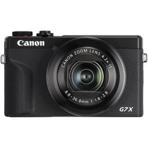 Canon PowerShot Vlogging Camera [G7X Mark III] 4K 비디오 스트리밍 카메라 세로 4K 비디오 지원 Wi-Fi NFC 및 3.0인치 터치 틸트, 카메라만, 베이스, 검은색