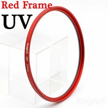 미스트필터 렌즈 블랙프로 가변nd필터 uv cpl 카메라KnightX-49 52 55 58 62 67 72 77 mm FLD UV CPL 렌즈, 03 Red Frame UV_02 52mm