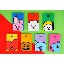 너나마켓 BT21 핸디형 다이어리 1+1 데일리 먼슬리 위클리 다용도 메모포함, 쿠키+랜덤