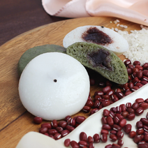 쑥 + 흰 반반 잔기지떡, 50알