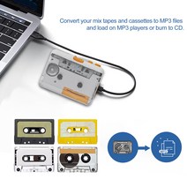 USB 카세트 변환기 Tape-to-MP3 레코더 PC 테이프 플레이어 이어폰, 한개옵션0