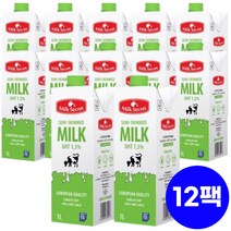 믈레코비타 밀크시크릿 저지방우유 1.5%, 1000ml, 12개