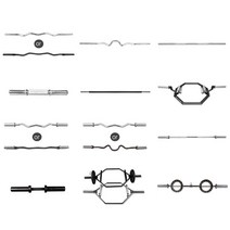 헬스프라자 홈트 바벨 역기봉 중량봉 헥스트랩바 경량봉 바디펌프바, 9.중량슈퍼컬바 블랙, 1개
