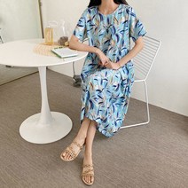 [아이슈즈] 잎 반팔 롱 원피스 1083056