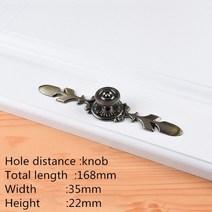 엔틱 앤틱 가구 손잡이 소품 유럽 청동 주방 캐비닛 핸들 알루미늄 합금 찬장 옷장 도어, 그린 브론즈 l 세트