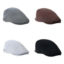 더블유씨 면 심플 플랫 헌팅캡 헌팅캡모자 중년남성모자 탐정모자