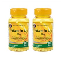 홀랜드앤바렛 Holland & Barrett Vitamin D3 홀랜드 앤 바렛 비타민D3 10ug 100정 2팩, 1개