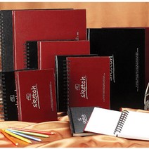 BK아트앤디자인 양장스케치북 트윈링 제본 A4