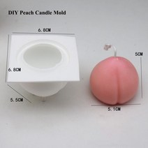 Creativily 블루 베리 푸딩 캔들 실리콘 몰드 금형 입체 모양 틀 DIY 수제 초콜릿 젤리 나무 딸기 틀에 대 한 미니 케이크, Peach