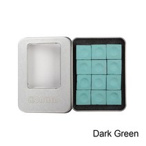 당구초크 초크케이스 당구장갑원래 마스터 당구 분필 오일 건조 풀 큐 Chalk12 조각 스누커 블랙 8 그린 레, 02 B