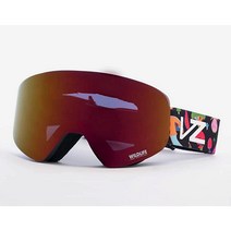 본지퍼 VonZipper 유니 Encore 스노우 스포츠 고글 - Fun Guy | Wildlife 블랙 파이어 크롬 534751, 재미있는 남자