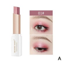 아이쉐도우 아이메이크업 아이 스틱 글리터 섀도우 팔레트 펄아이 애교살 눈화장 1pcs 전문 2 in 1 더블 컬러 그라디언트 벨벳 게으른 메이크업 방수 지속 쉬머 메탈릭, a