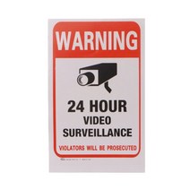 안전 용품 10 개몫 방수 pvc cctv 비디오 감시 보안 스티커 경고 표지판