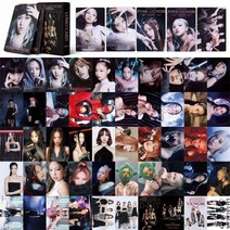 블랙핑크 지수 제니 리사 로제 포카 굿즈 포토 앨범, MM-핑크 카드 55매