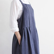 [CONZ] 버튼앤톤 숄더 앞치마, 와인