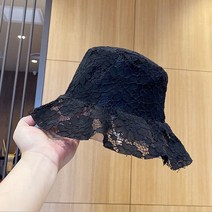 엔젤야옹 빅꽃무늬 레이스자수 버킷햇